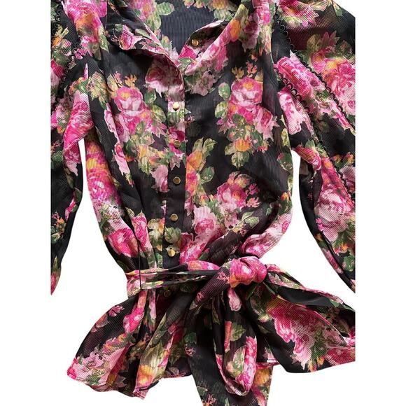 Keepsake Oblivion Floral Blouse Size Small - Picture 5 of 10